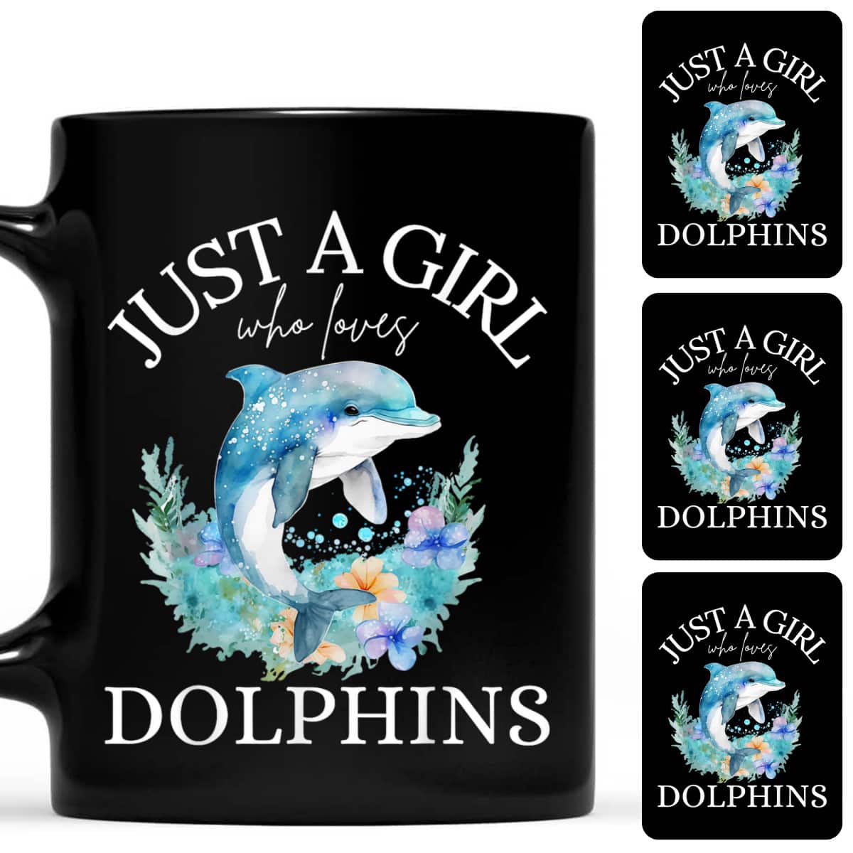 Just A Girl Who Loves Dolphins Girl T-Shirt Just A Girl Who Loves Dolphins Girl T-Shirt