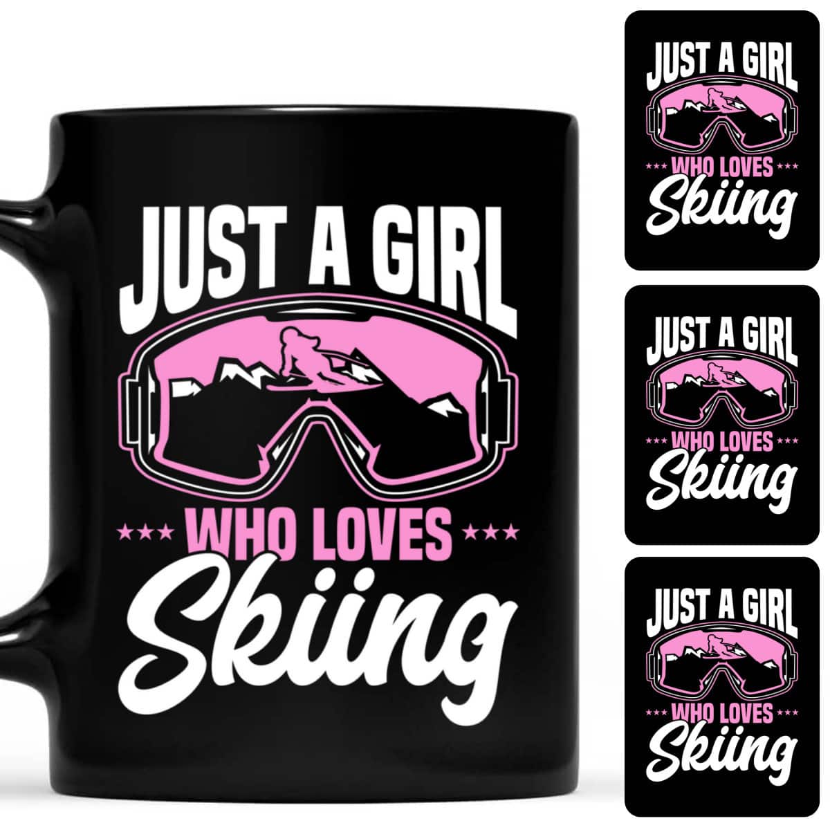 Ski Mountain Snow Just A Girl Who Loves Skiing T-Shirt Ski Mountain Snow Just A Girl Who Loves Skiing T-Shirt