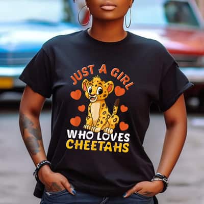 Just A Girl Who Loves Cheetahs Women Cheetah Cat Lover T-Shirt