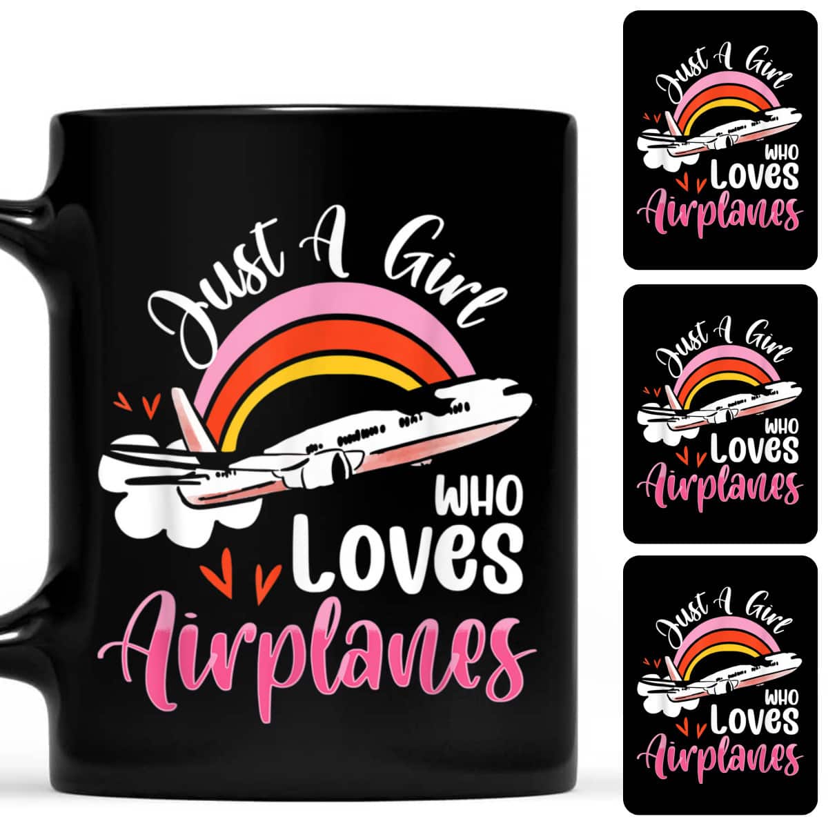 Just A Girl Who Loves Airplanes Airplane Lover Vintage Cute T-Shirt