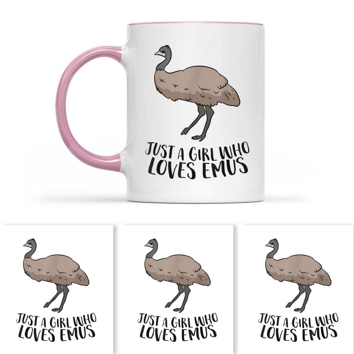 Cute Emu Girl Just A Girl Who Loves Emus T-Shirt