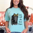 Just A Girl Who Loves Horses Bandana Horseback Riding Gifts T-Shirt