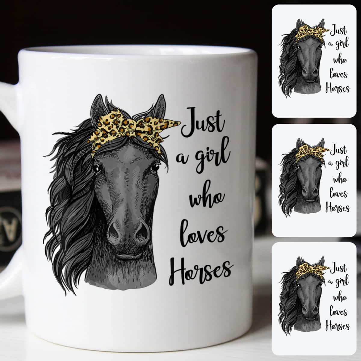 Just A Girl Who Loves Horses Bandana Horseback Riding Gifts T-Shirt