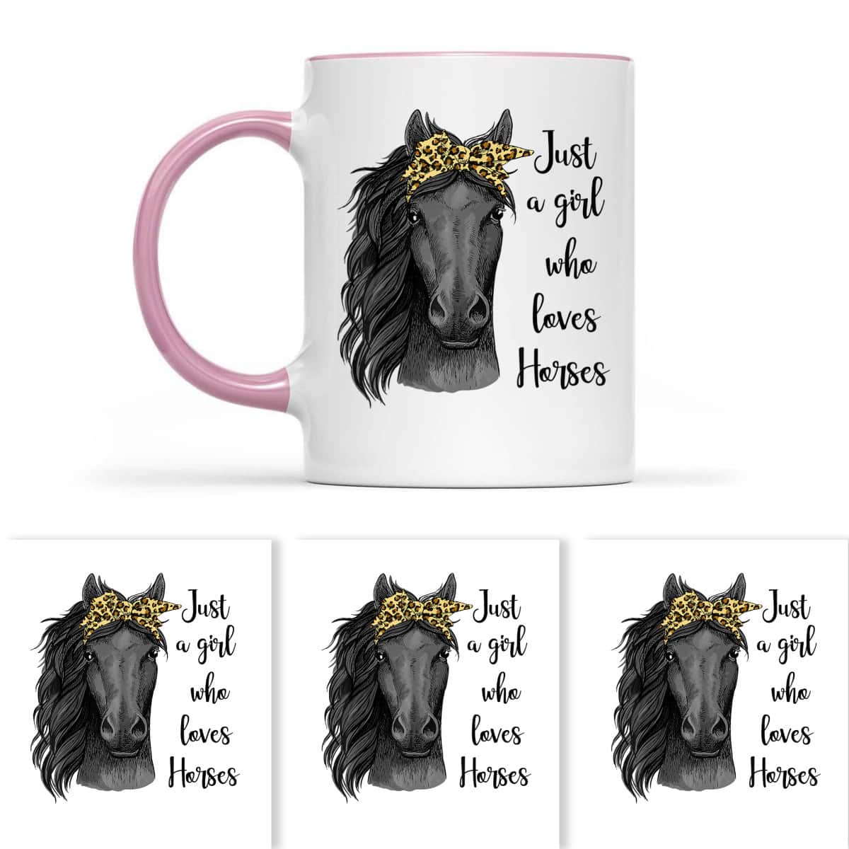Just A Girl Who Loves Horses Bandana Horseback Riding Gifts T-Shirt Just A Girl Who Loves Horses Bandana Horseback Riding Gifts T-Shirt