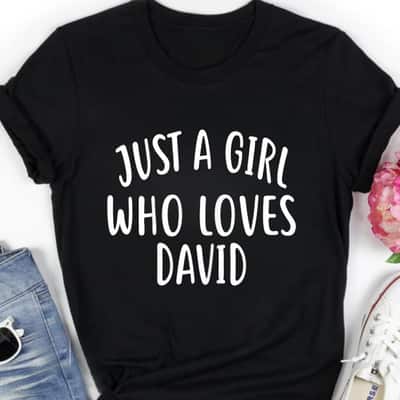 Just A Girl Who Loves David Cute Gift T-Shirt
