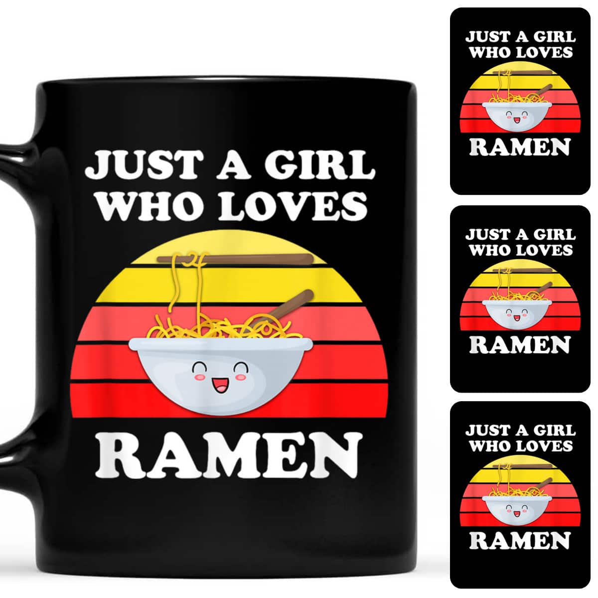 Just A Girl Who Loves Ramen Cute Retro Ramen Noodles Gift T-Shirt