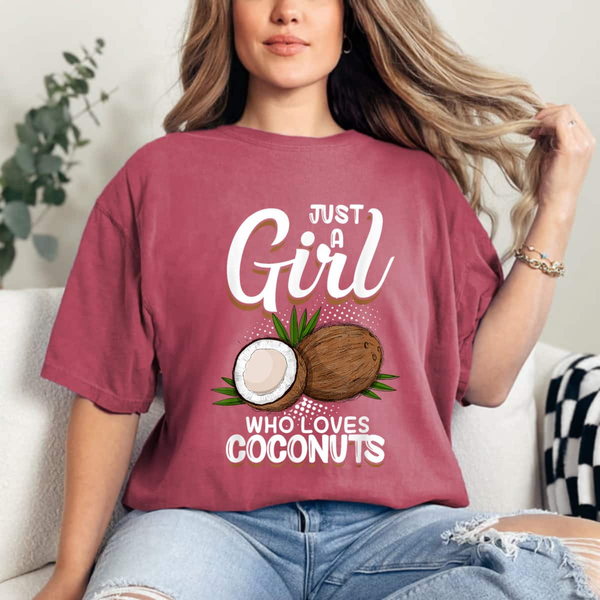 Just A Girl Who Loves Coconuts T-Shirt Just A Girl Who Loves Coconuts T-Shirt