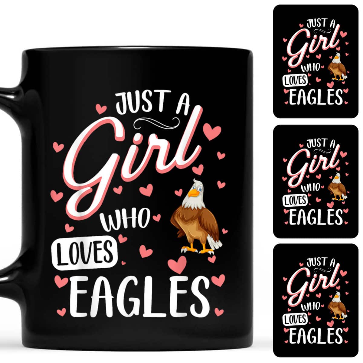 Just A Girl Who Loves Eagles Funny Eagle Lover T-Shirt