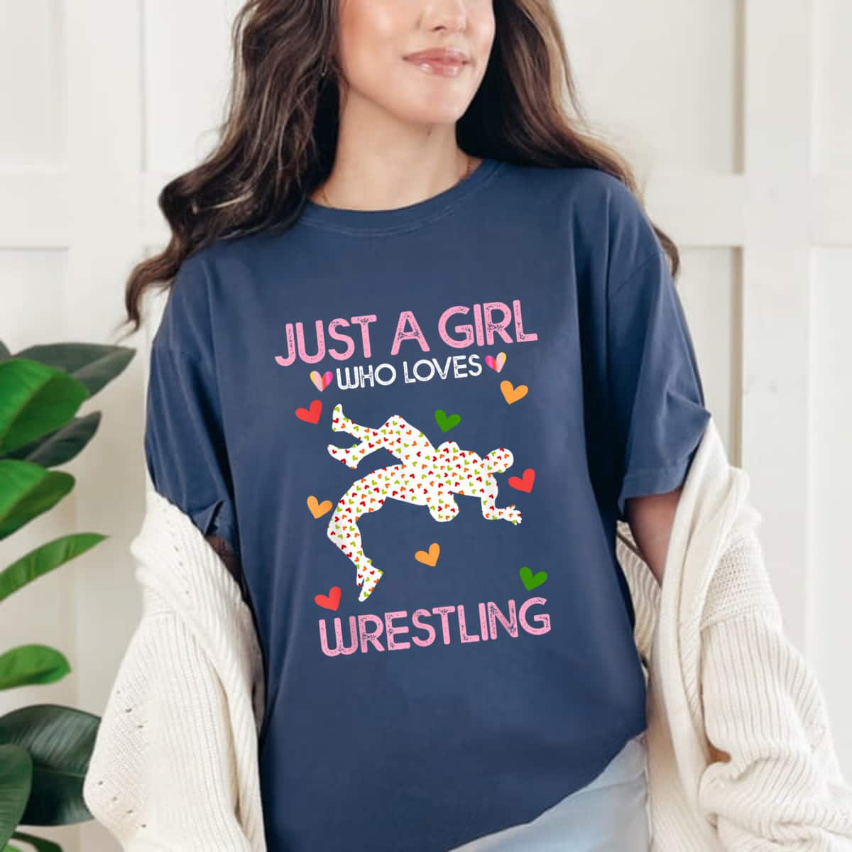 Funny Wrestling Women Just A Girl Who Loves Wrestling T-Shirt Funny Wrestling Women Just A Girl Who Loves Wrestling T-Shirt