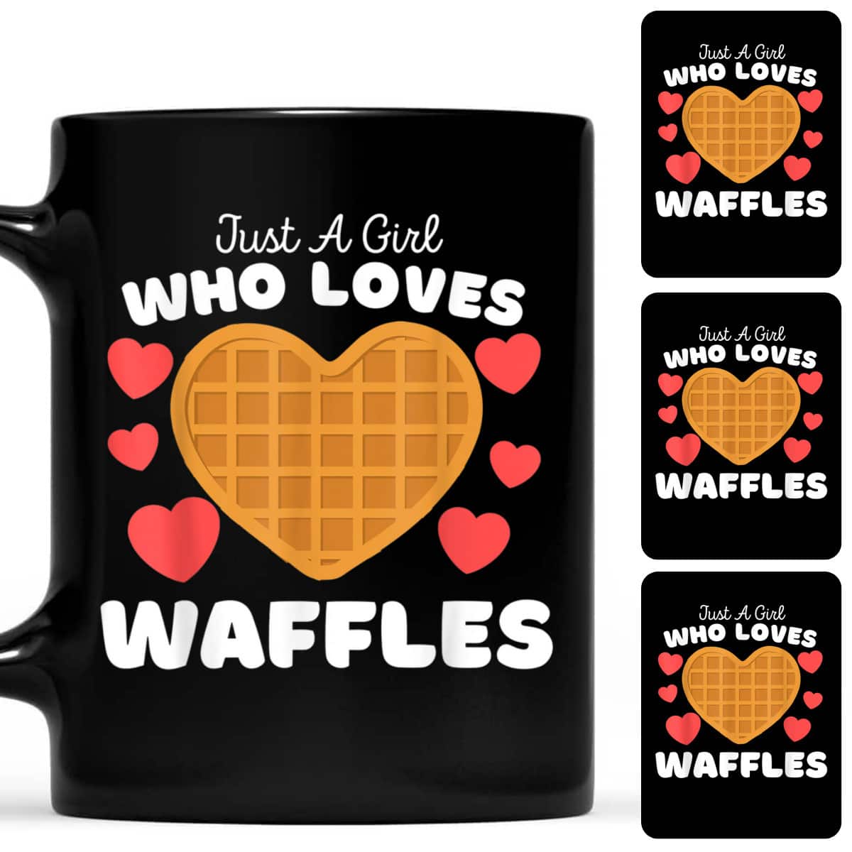 Just A Girl Who Loves Waffles Funny Waffle Foodie Girls T-Shirt