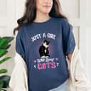 Just A Girl Who Loves Cats Cute Cat Lover Gifts T-Shirt