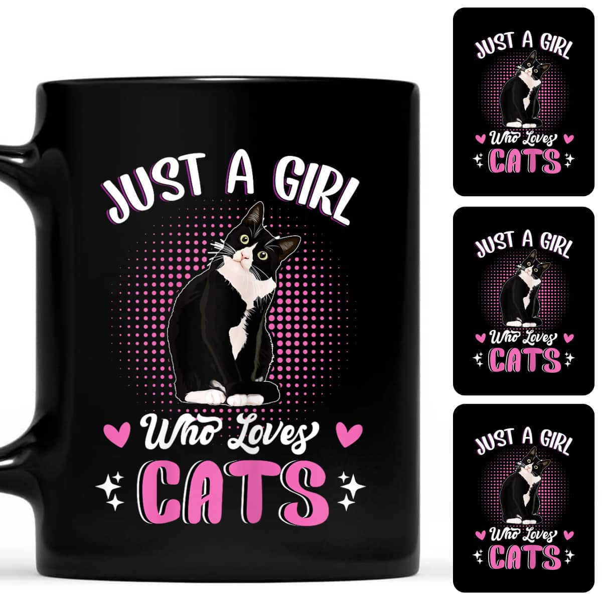 Just A Girl Who Loves Cats Cute Cat Lover Gifts T-Shirt Just A Girl Who Loves Cats Cute Cat Lover Gifts T-Shirt