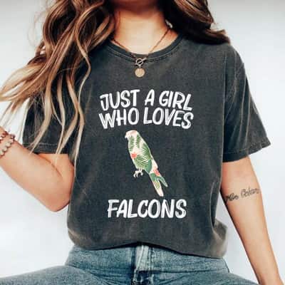 Just A Girl Who Loves Falcons Gift Hawk Bird T-Shirt