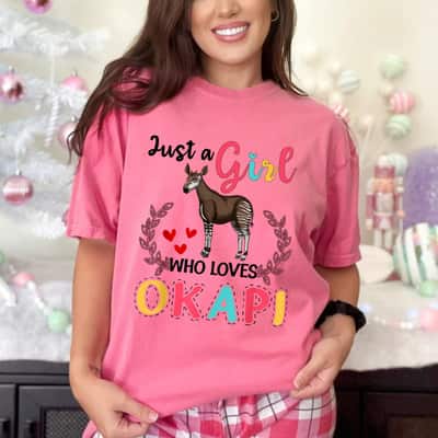 Just A Girl Who Loves Okapi Okapi Lover Gift T-Shirt