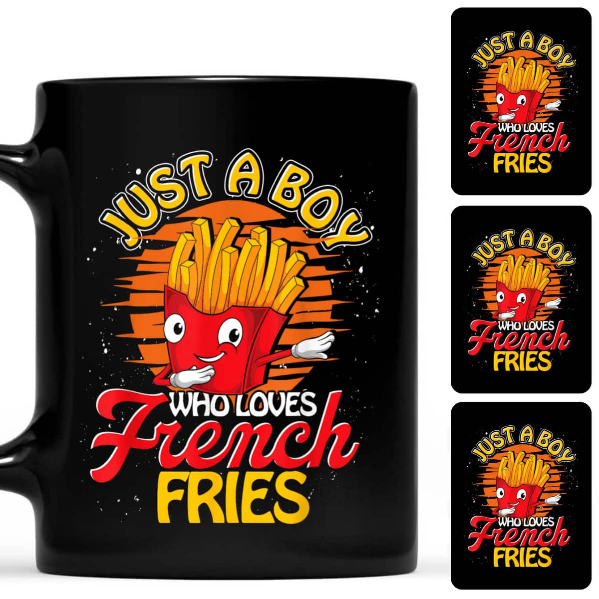 Dabbing Fast Food Boys Just A Boy Who Loves French Fries T-Shirt