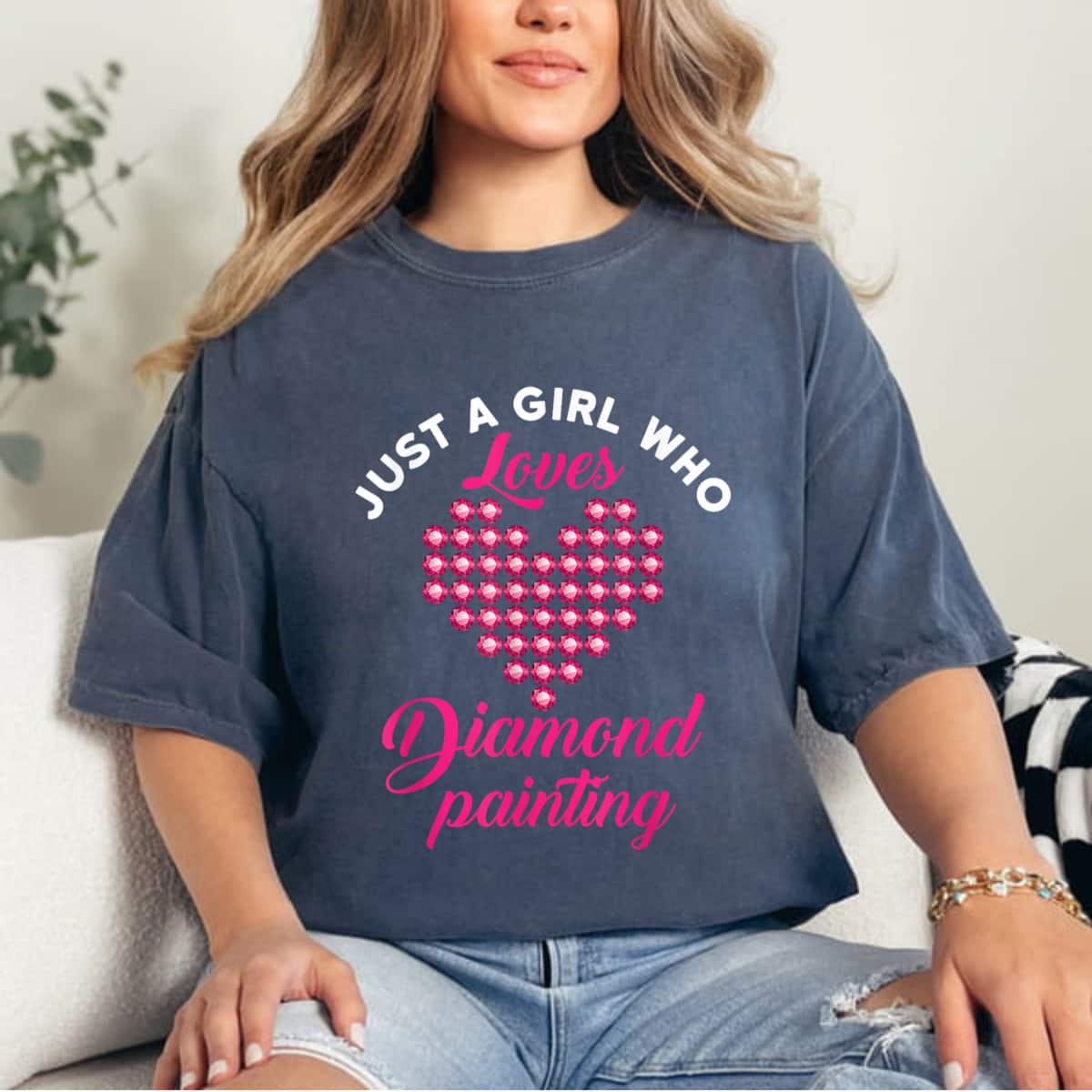 Just A Girl Who Loves Diamond Painting Cute Crafting Gift T-Shirt Just A Girl Who Loves Diamond Painting Cute Crafting Gift T-Shirt