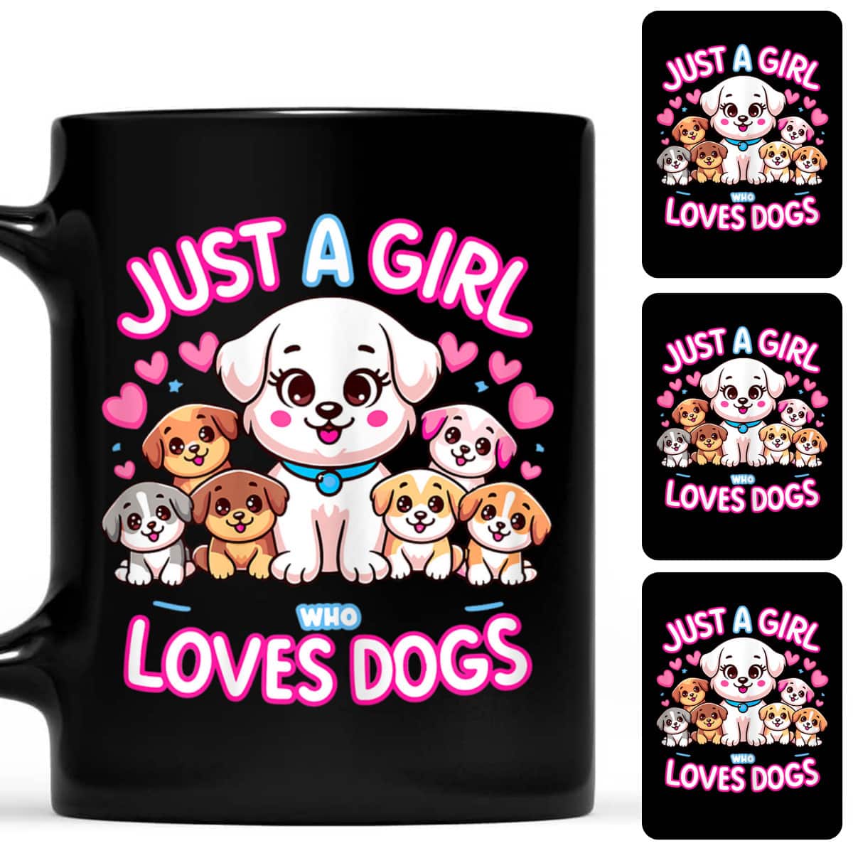 Just A Girl Who Loves Dogs Dog Lover Puppy Dog Girl T-Shirt Just A Girl Who Loves Dogs Dog Lover Puppy Dog Girl T-Shirt