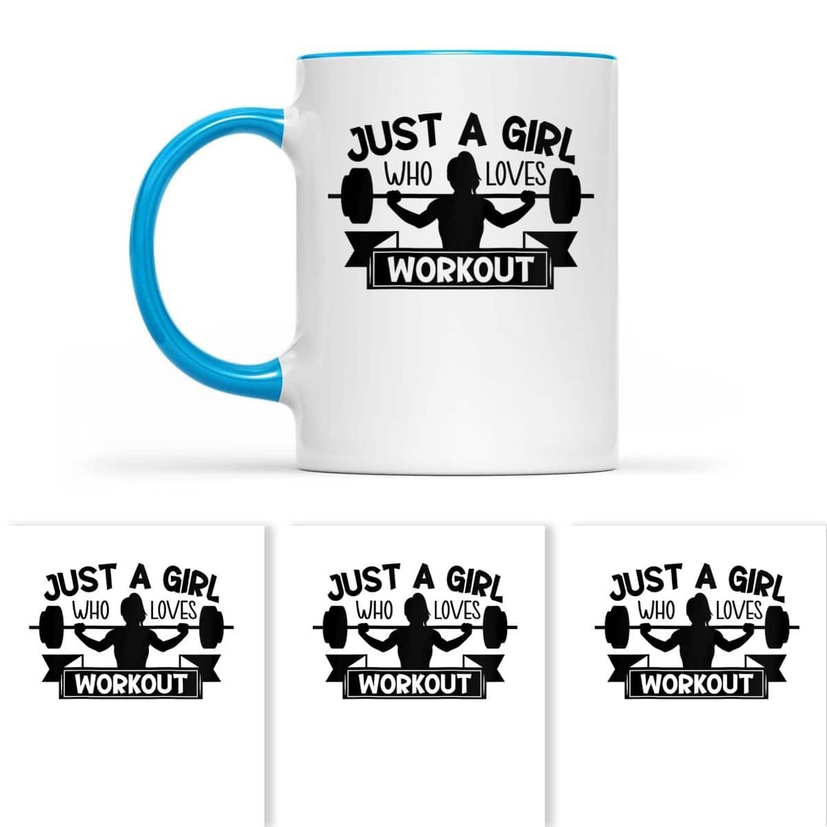 Womens Just A Girl Who Loves Workout Gym T-Shirt