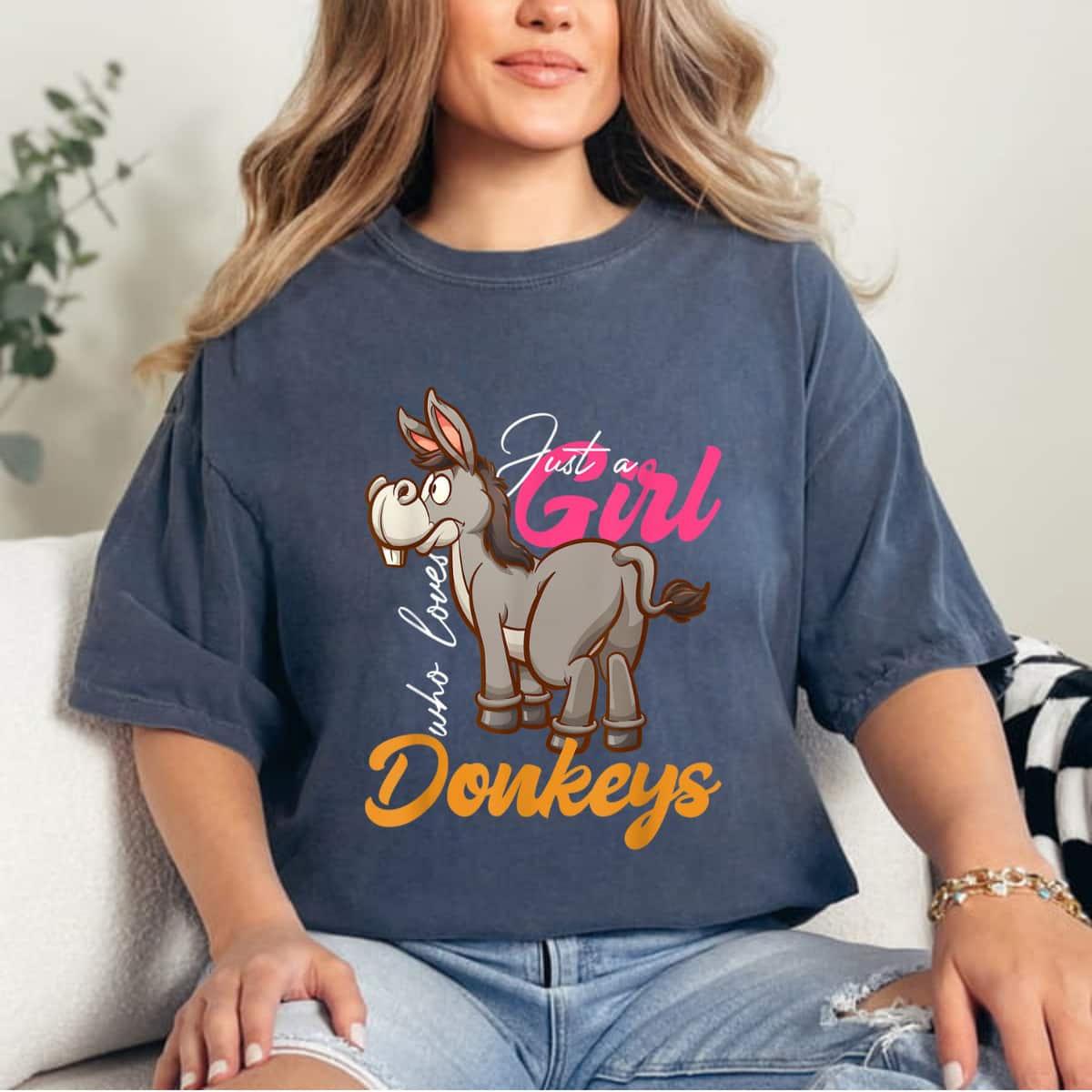 Just A Girl Who Loves Donkeys T-Shirt Just A Girl Who Loves Donkeys T-Shirt