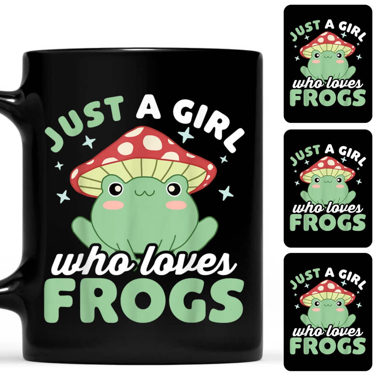 Kawaii Cottagecore Mushroom Hat Just A Girl Who Loves Frogs T-Shirt Kawaii Cottagecore Mushroom Hat Just A Girl Who Loves Frogs T-Shirt