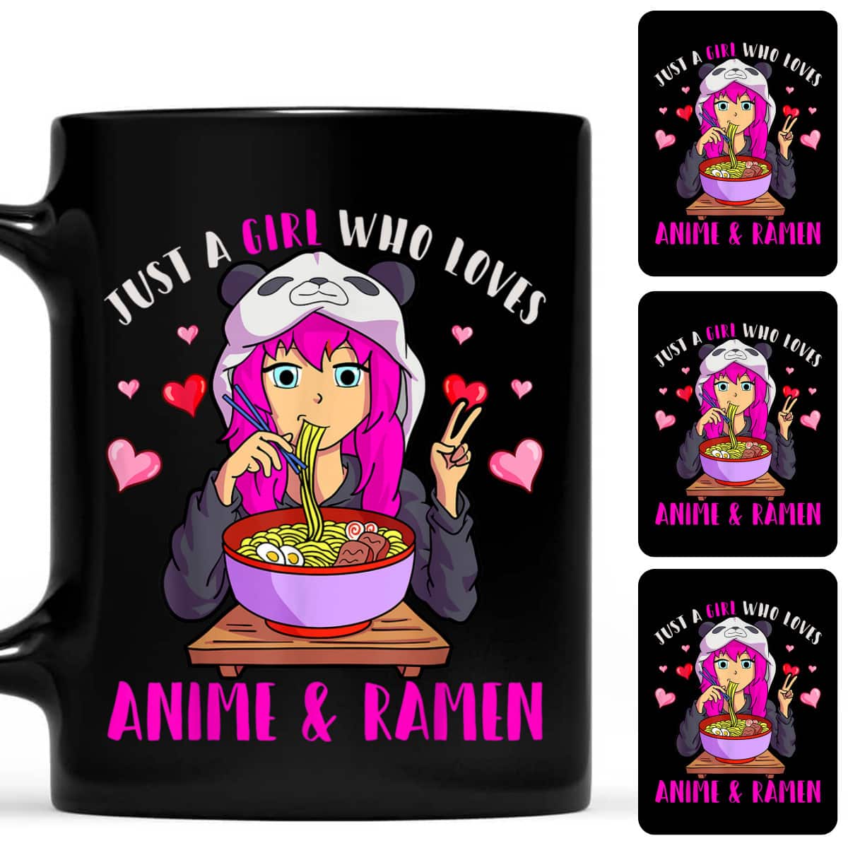 Just A Girl Who Loves Anime And Ramen Women Noodles Anime T-Shirt