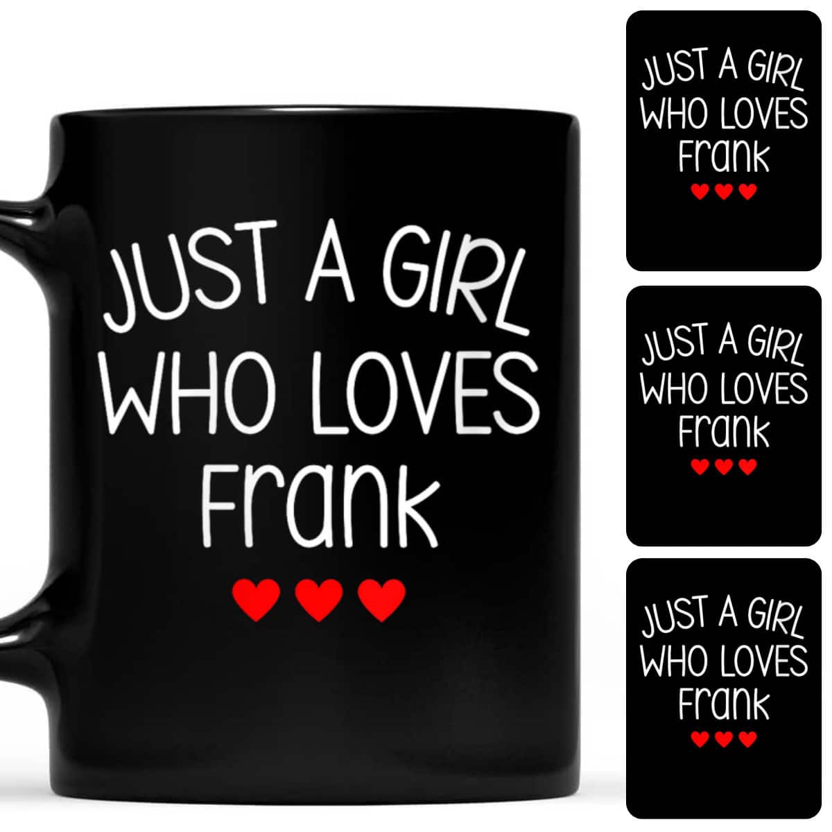 Just A Girl Who Loves Frank Cute Hearts Love Frank T-Shirt Just A Girl Who Loves Frank Cute Hearts Love Frank T-Shirt