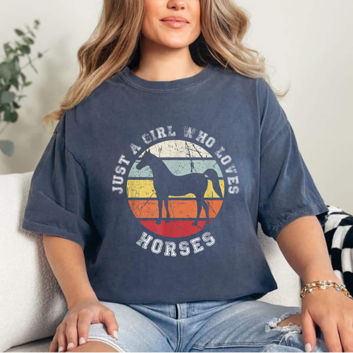 Just A Girl Who Loves Horses Gift For Horse Lovers T-Shirt Just A Girl Who Loves Horses Gift For Horse Lovers T-Shirt