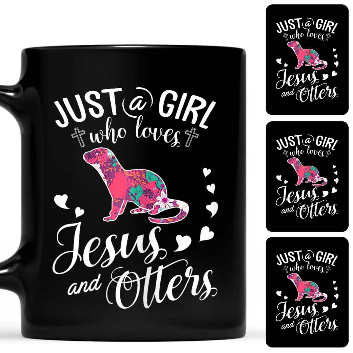 Just A Girl Who Loves Jesus And Otters Farmer Lover T-Shirt