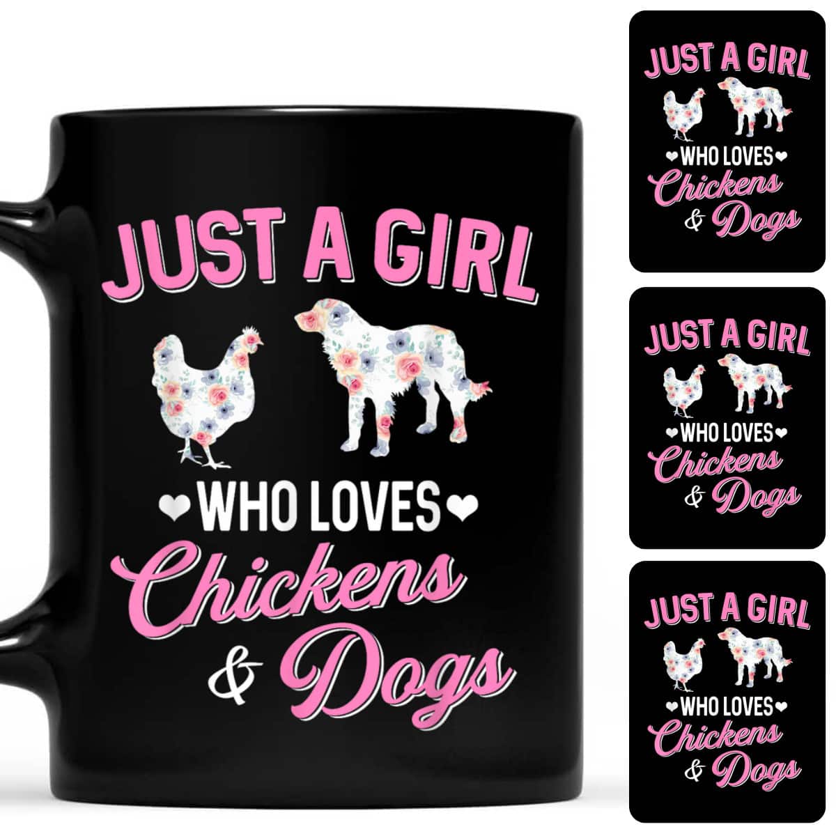 Just A Girl Who Loves Chickens Dog Lover Women Farmer T-Shirt