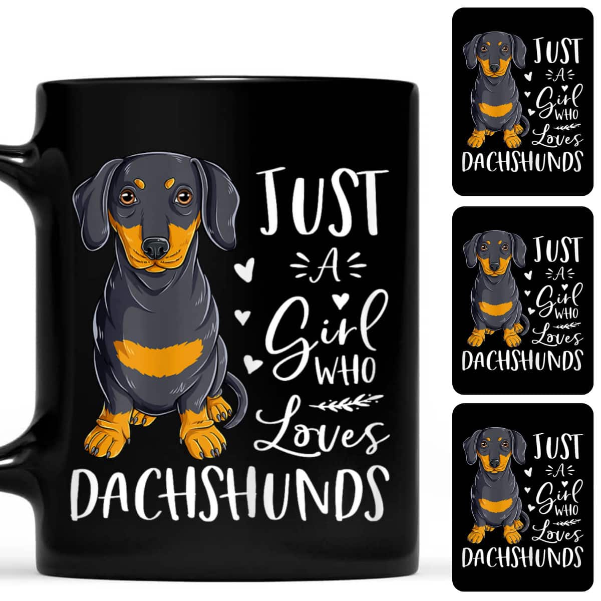 Just A Girl Who Loves Dachshunds Cute Dog Women Girls T-Shirt
