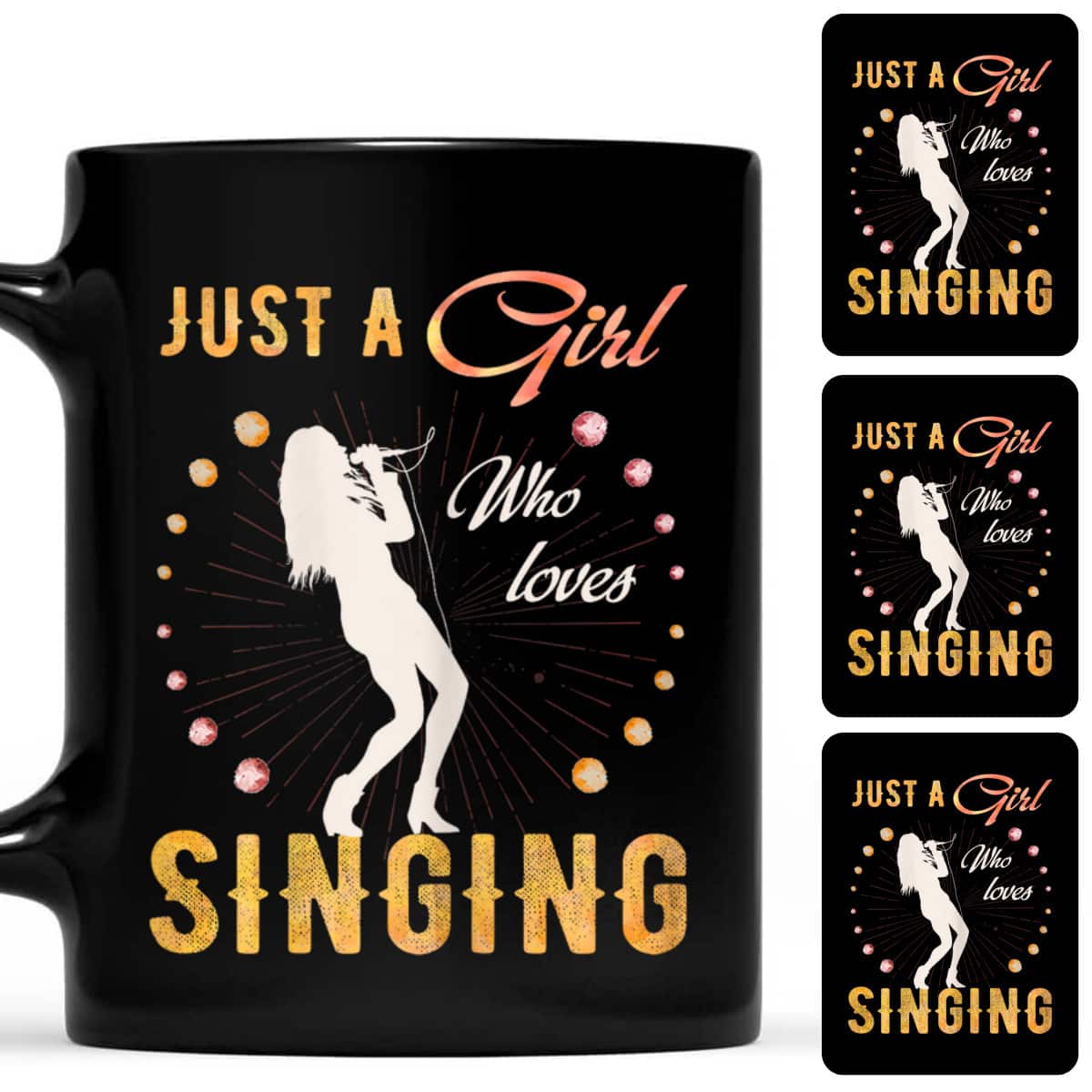 Funny Gift Watercolor Just A Girl Who Loves Singing T-Shirt Funny Gift Watercolor Just A Girl Who Loves Singing T-Shirt