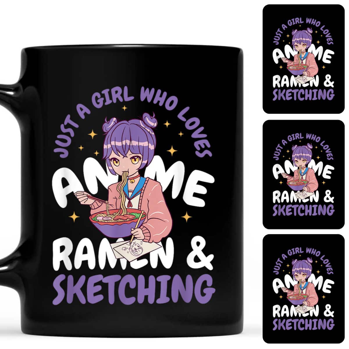 Just A Girl Who Loves Anime Ramen And Sketching Japan Anime T-Shirt Just A Girl Who Loves Anime Ramen And Sketching Japan Anime T-Shirt