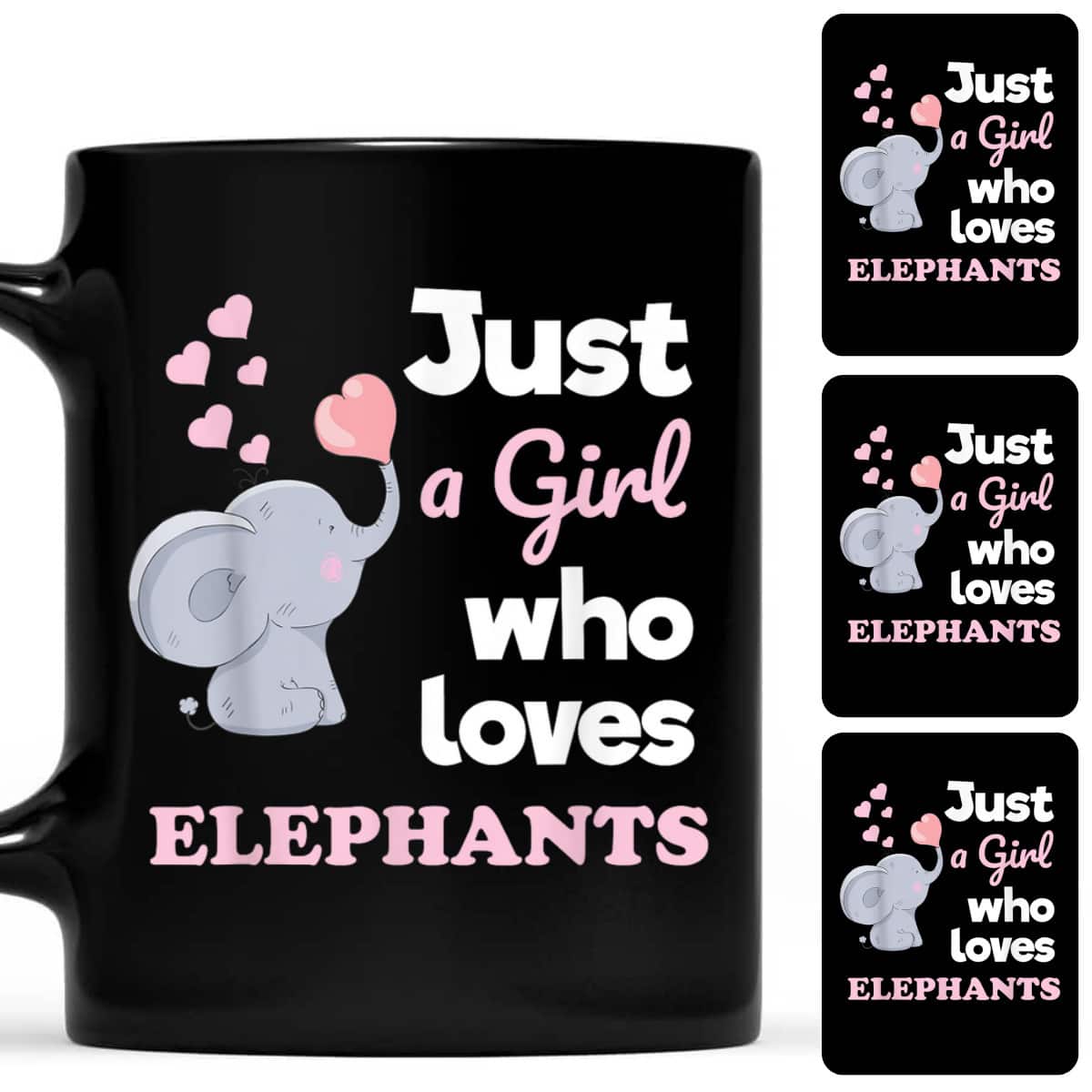 Just A Girl Who Loves Elephants Girls Elephant Lover T-Shirt Just A Girl Who Loves Elephants Girls Elephant Lover T-Shirt