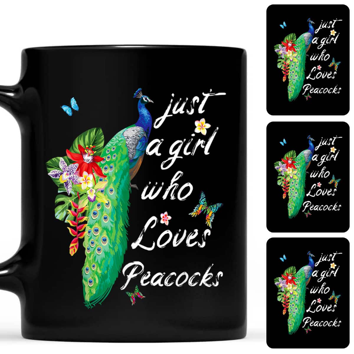 Peacock Just A Girl Who Loves Peacocks Floral Teal Feathers T-Shirt Peacock Just A Girl Who Loves Peacocks Floral Teal Feathers T-Shirt