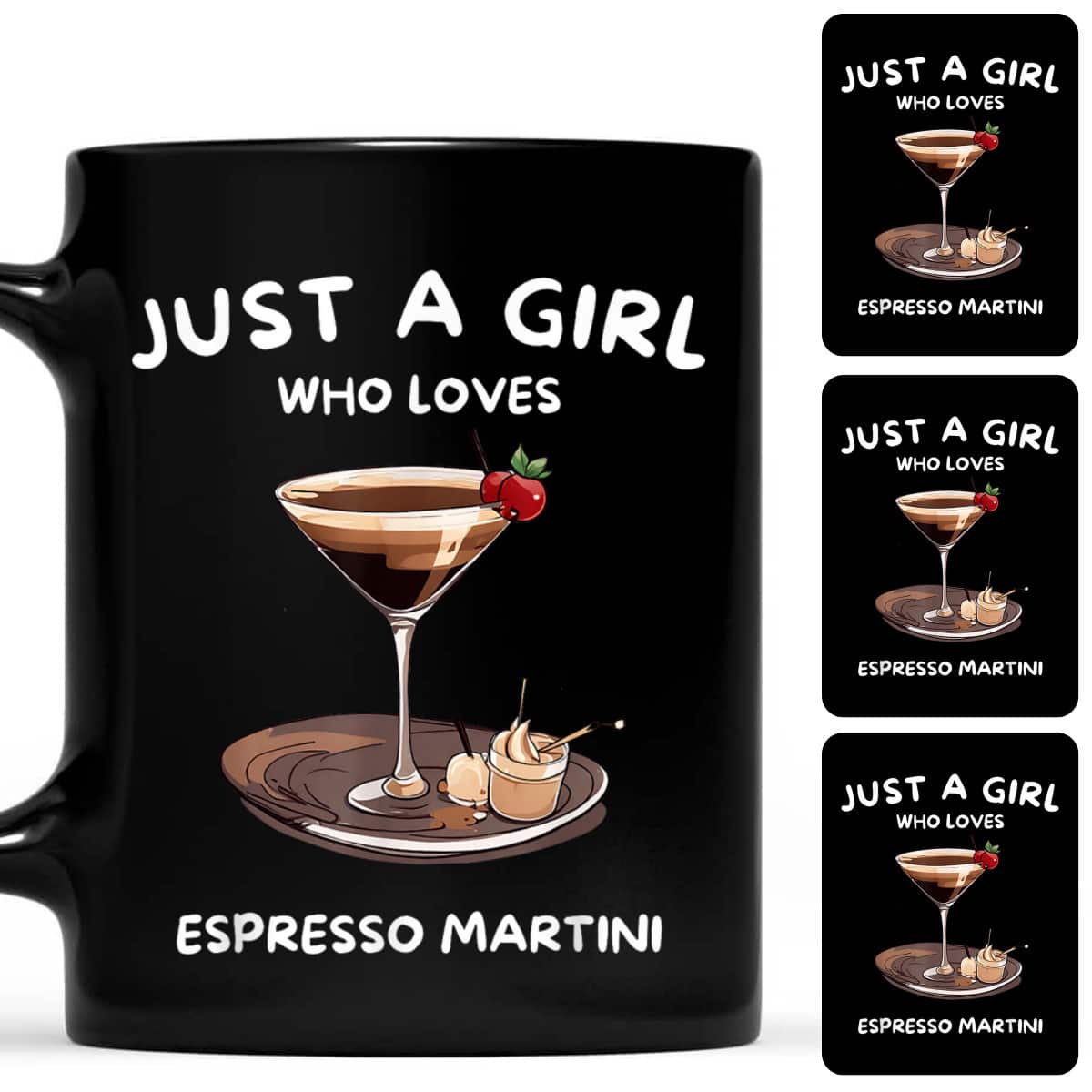 Just A Girl Who Loves Espresso Martini Social Club Elegance T-Shirt Just A Girl Who Loves Espresso Martini Social Club Elegance T-Shirt