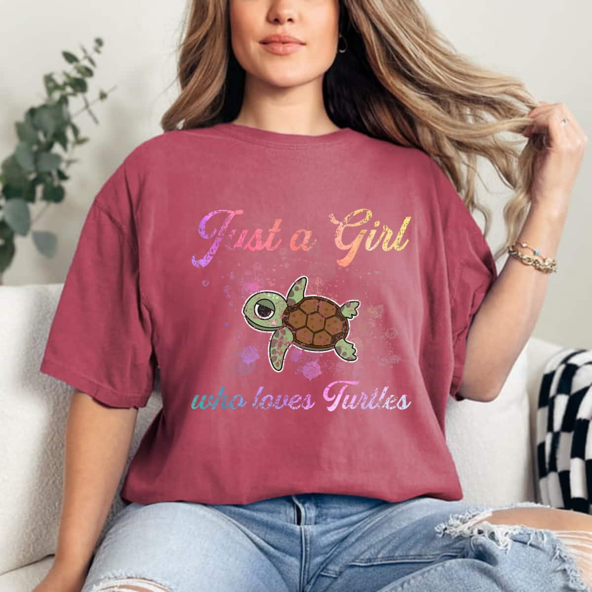 Just A Girl Who Loves Turtles Turtle T-Shirt Just A Girl Who Loves Turtles Turtle T-Shirt