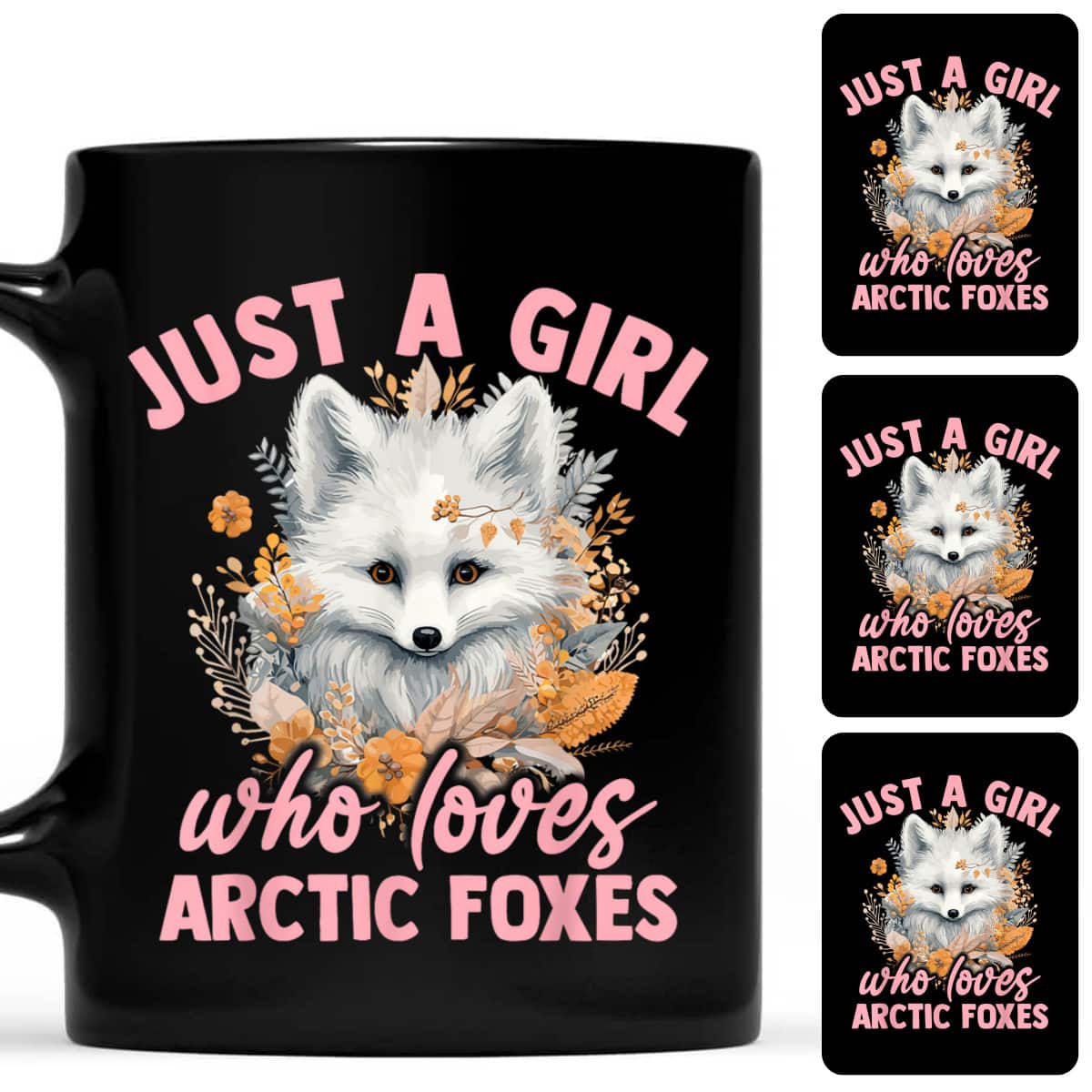 Floral Arctic Fox Just A Girl Who Loves Arctic Foxes T-Shirt Floral Arctic Fox Just A Girl Who Loves Arctic Foxes T-Shirt
