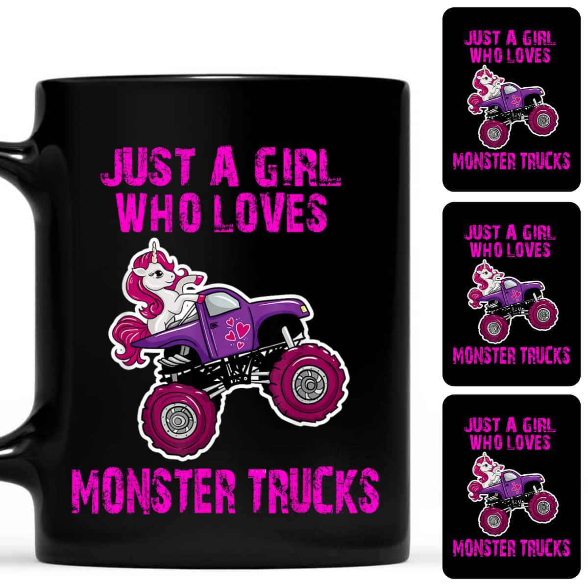 Just A Girl Who Loves Monster Trucks For Unicorn Girls Gift T-Shirt Just A Girl Who Loves Monster Trucks For Unicorn Girls Gift T-Shirt