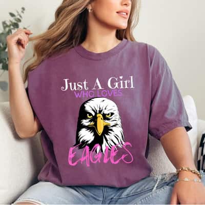 Kids Eagle Just A Girl Who Loves Eagles Funny Eagle Lovers Girls T-Shirt Kids Eagle Just A Girl Who Loves Eagles Funny Eagle Lovers Girls T-Shirt