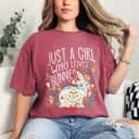 Just A Girl Who Loves Bunnies Floral Funny Bunny Lovers T-Shirt