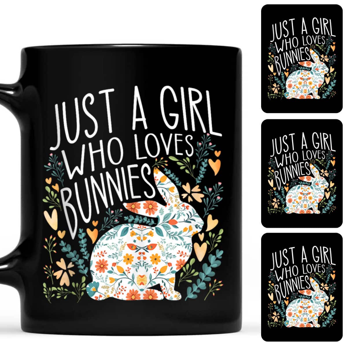 Just A Girl Who Loves Bunnies Floral Funny Bunny Lovers T-Shirt Just A Girl Who Loves Bunnies Floral Funny Bunny Lovers T-Shirt