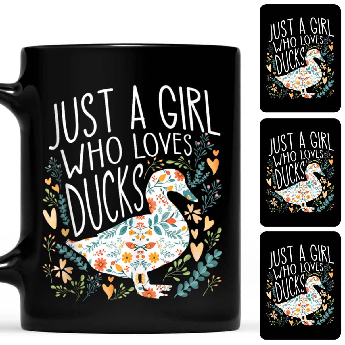 Just A Girl Who Loves Ducks Floral Funny Duck Lovers T-Shirt Just A Girl Who Loves Ducks Floral Funny Duck Lovers T-Shirt